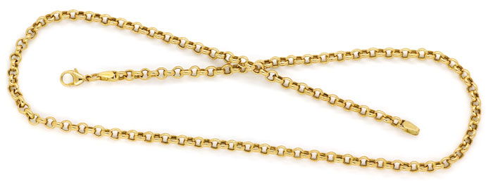 Foto 1 - Goldkette Erbsenhalskette in 52cm Länge in 14K Gelbgold, K3065