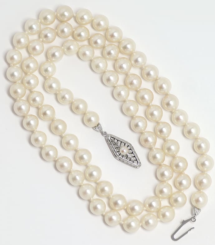 Foto 3 - Schicke Akoya Perlenkette 65cm mit Weißgold-Verschluss, S2149