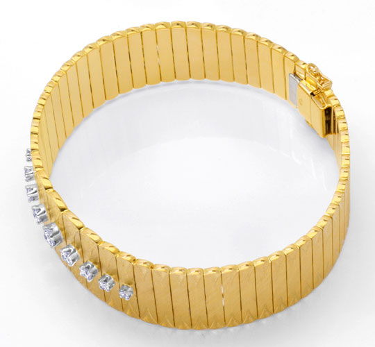 Foto 3 - Gold-Armband 0,77ct River Brillanten Guillochierung 18K, S6516